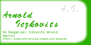 arnold iczkovits business card